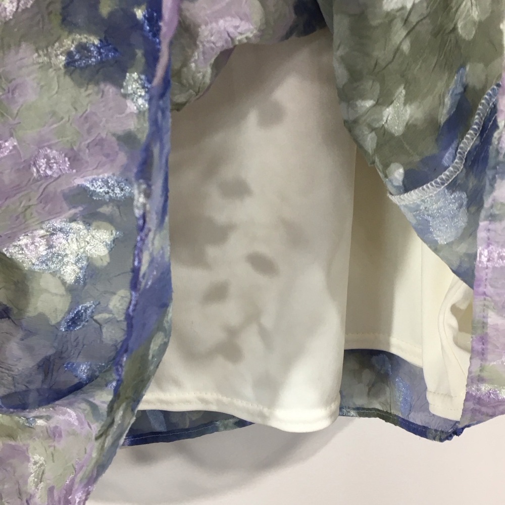 Watercolor Sheer Floral Fairycore Flowy Midi‎ Skirt - Picture 3 of 12